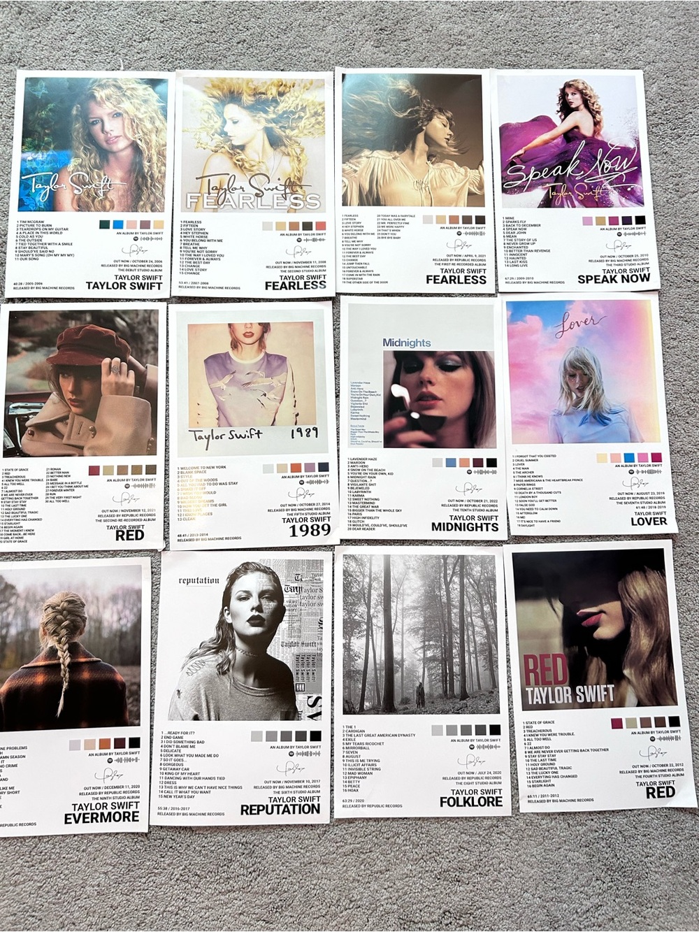 TAYLOR SWIFT ALBUM DECOR